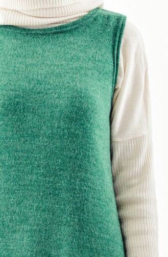توبانور بلوز طويل بدون أكمام بتصميم تريكو 3067-04 لون أخضر فاتح 3067-04