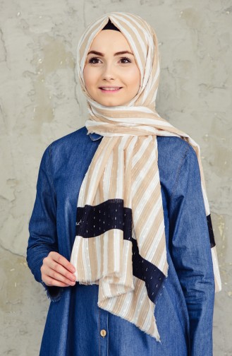 U.s Polo Assn. Baskılı Kesme Pamuk Şal 2549-38 Gold 2549-38