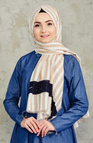 U.s Polo Assn. Baskılı Kesme Pamuk Şal 2549-38 Gold 2549-38