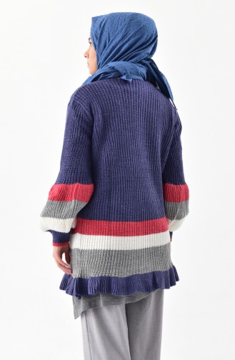 Balloon Sleeve Knitwear Cardigan 8008-02 Purple 8008-02