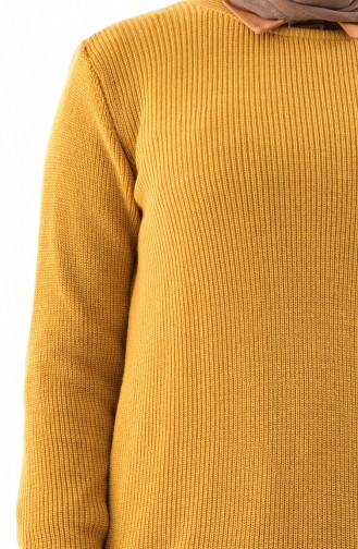 Crew neck Knitwear Sweater 8090-01 Mustard 8090-01