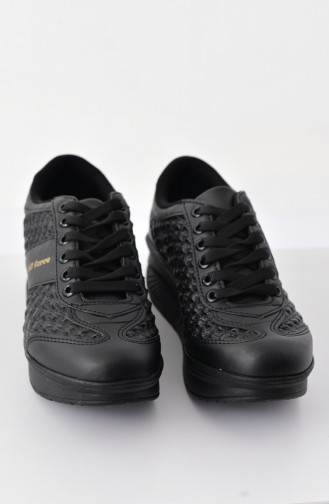 اول فورس حذاء رياضي نسائي 0110-01 لون أسود جلد 0110-01
