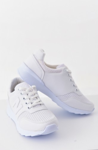 White Sport Shoes 0776
