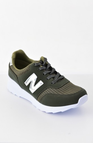 Chaussures Sport Pour Femme 0776 Vert Khaki Platine 0776