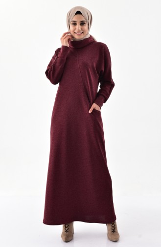 TUBANUR Pocket Dress 3063-02   Claret Red 3063-02