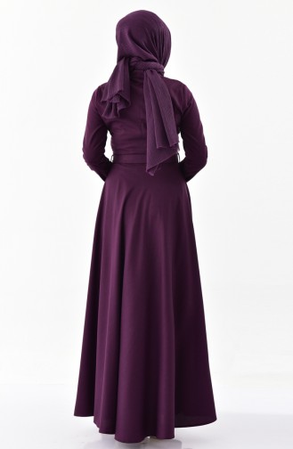 Belted Dress 81645-01 Purple 81645-01