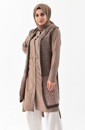 Pearl Knitwear Vest 8001-03 Brown 8001-03