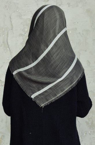 Striped Flamed Cotton Scarf 2159-09 Khaki 2159-09