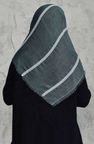 Striped Flamed Cotton Scarf 2159-13 Green 2159-13