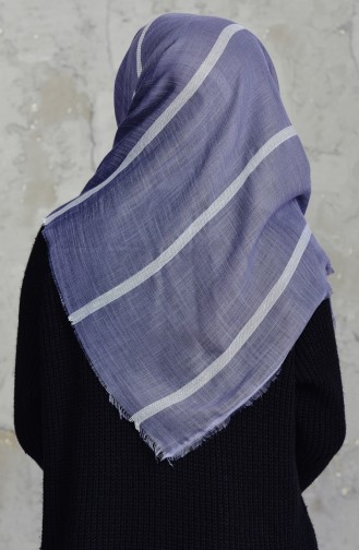 Striped Flamed Cotton Scarf 2159-15 Smoked 2159-15