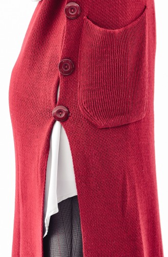 Knitwear Pocket Gilet 31951-04 Claret Red 31951-04