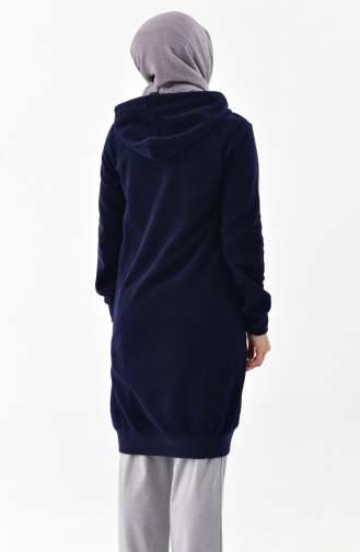 Hooded Fleece Sweatshirt 0117-01 Navy Blue 0117-01
