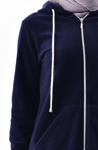 Hooded Fleece Sweatshirt 0117-01 Navy Blue 0117-01