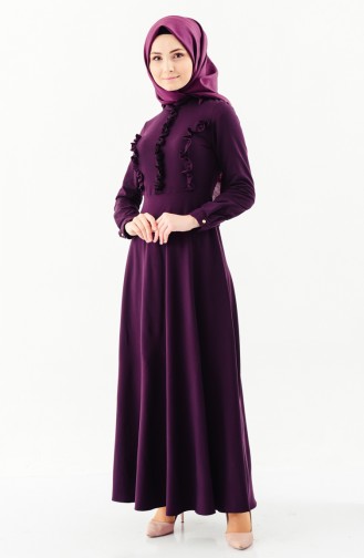 Lila Hijab Kleider 4044-05