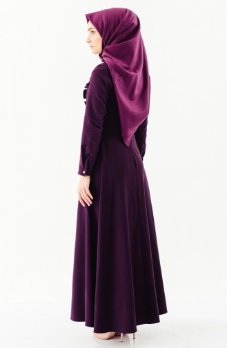 Purple Hijab Dress 4044-05
