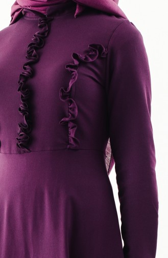 Purple Hijab Dress 4044-05