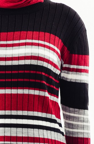 Knitwear Striped Tunic 2130-04 Black 2130-04