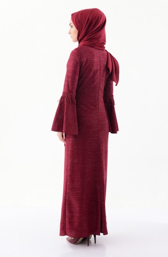 Bislife Spanish Sleeve Silvery Dress 4249-02 Claret Red 4249-02