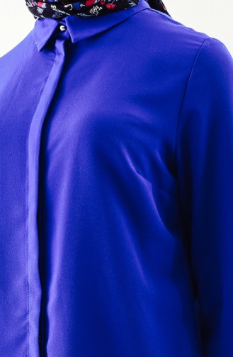Saxon blue Overhemdblouse 2230-13