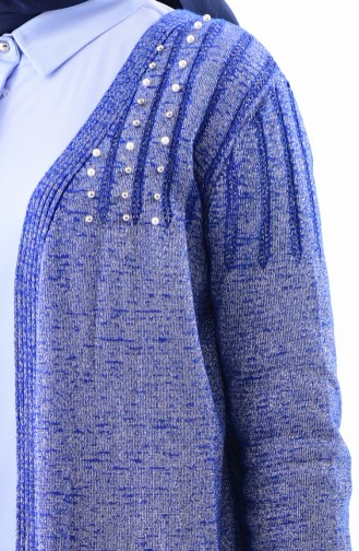 Gilet Tricot a Paillettes 2116-05 Bleu Roi 2116-05