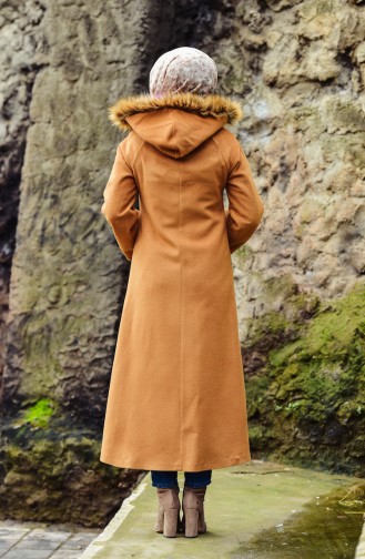 BURUN  Hooded Wool Coat 0602-02 Mustard 0602-02