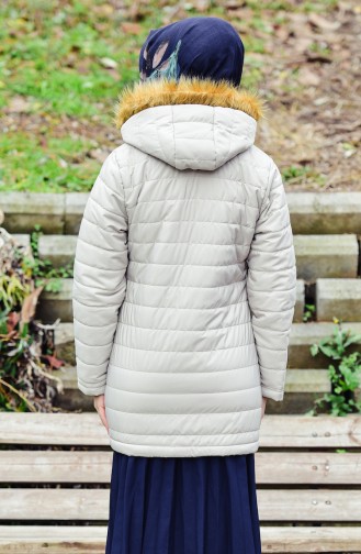 Manteaux Matelassé a Capuche 1905-01 Beige 1905-01