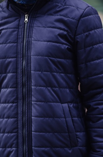 Hooded Padded Vest 1905-04 Navy Blue 1905-04