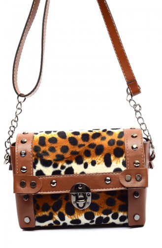 Sac Pour Femme B1492-6 Taba Léopard 1492-6