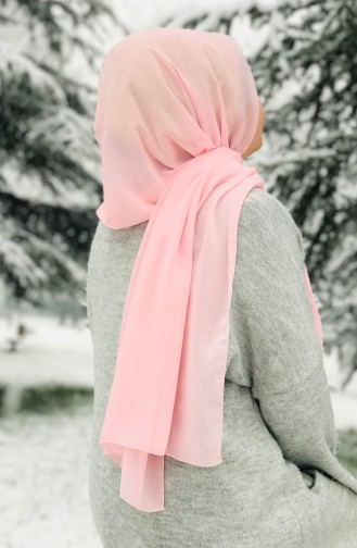 Plain Lux Chiffon Shawl 51114-02 Powder Pink 51114-02