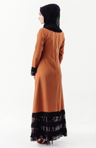 BURUN Sequin Tasseled Dress 81639-05 Mustard 81639-05