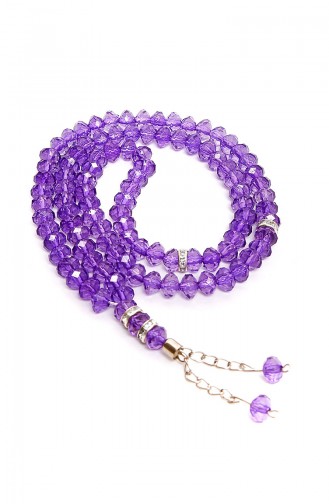 Velvet Covered Yasin with Gift Rosary Prayer Beads 3002-01 Purple 3002-01