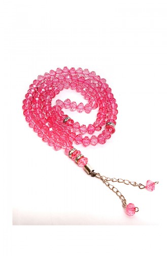 Velvet Covered Yasin with Gift Rosary Prayer Beads 3003-01 Pink 3003-01