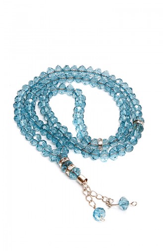 Velvet Covered Yasin with Gift Rosary Prayer Beads 3006-01 Turquoise 3006-01