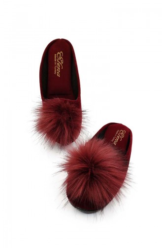 Claret red Woman home slippers 01-03