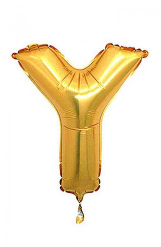 Altın Y Harf Folyo Balon KM-BLN-0361