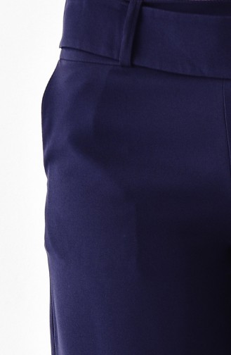 BURUN  Pockets Wide Leg Trouser 31236-02 Navy Blue 31236-02