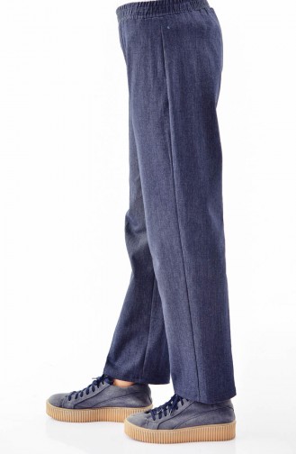 Jeans Looking wide leg Pants 2059-01 Navy Blue 2059-01