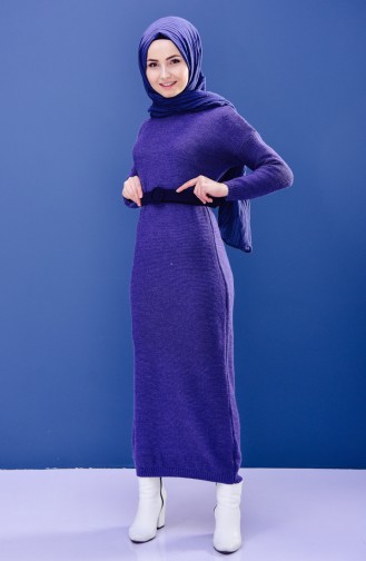 Knitwear Long Dress 8101-03 Purple 8101-03