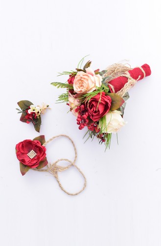 Claret red Bride s Bouquet 3