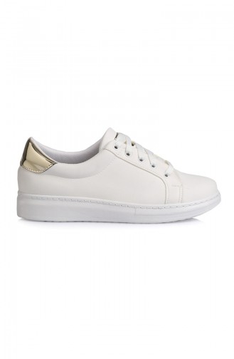 Women s Sneakers 9310-0Ba White Gold 9310-0BA
