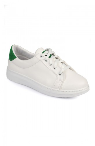 حذاء رياضي نسائي 9312-2 BY لون أبيض و أخضر 9312-2BY