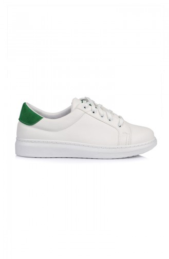 Bayan Spor Ayakkabı 9312-2BY Beyaz Yeşil 9312-2BY