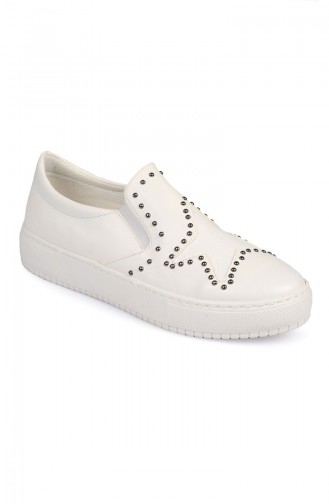 Bayan Ayakkabı 9350-0BY Beyaz Yıldız