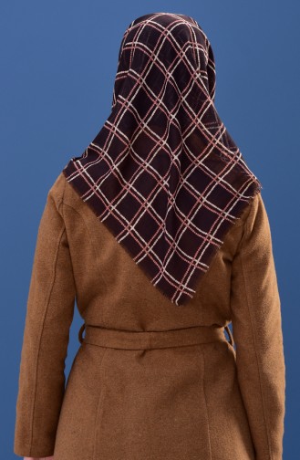 Patterned Cotton Scarf 2162-02 Brown 2162-02