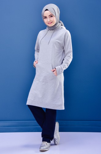 Ensemble Survêtement a Capuche 18135-04 Gris Bleu Marine 18135-04