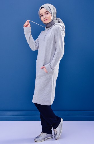 Ensemble Survêtement a Capuche 18135-04 Gris Bleu Marine 18135-04