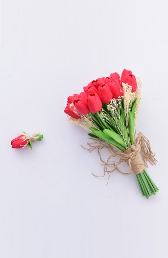 Bouquet de Mariée lot de 2 bkt10 Rouge 10