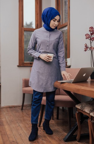 Navy Blue Tuniek 6474-06