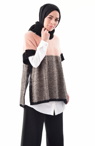 Poncho Tricot 8003-07 Poudre Vison 8003-07