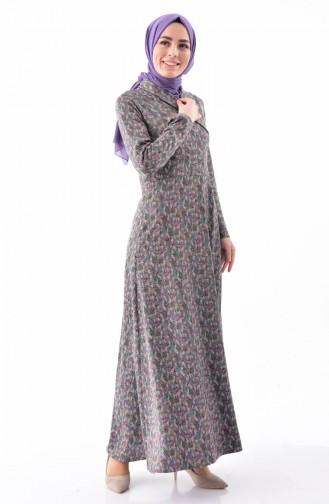 Patterned Dress 0050-02 Purple 0050-02